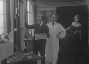 Lars Hanson, Egil Eide et Lili Bech dans Vingarne (Stiller 1916)