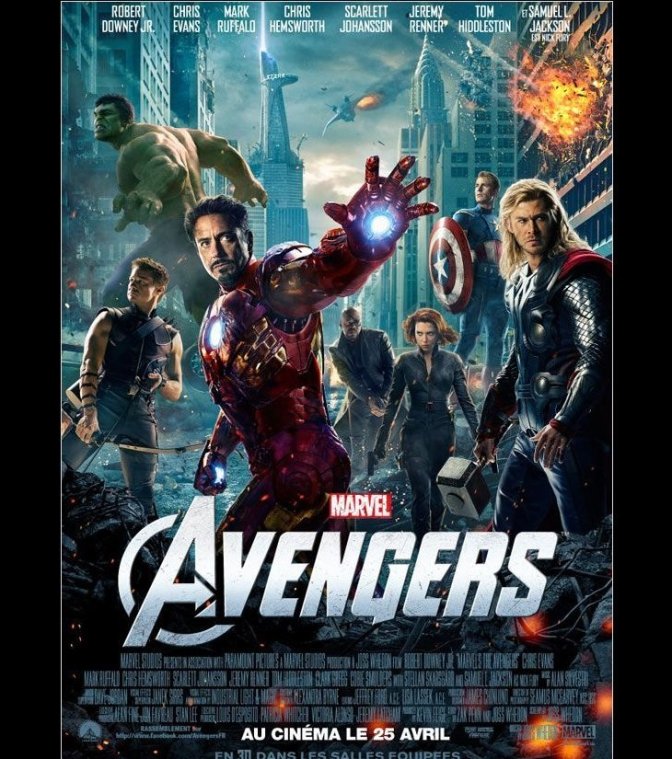 L'affiche du film Marvel, "the Avengers", réalisé par Joss Whedon.