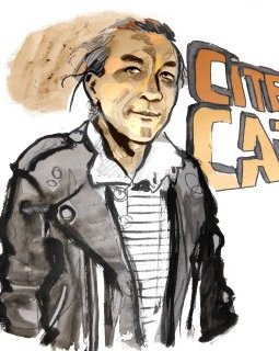 Damien Roudeau à Amiens pour illustrer un reportage radio du Mouv'