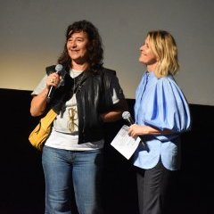 Romane Bohringer et Vanessa Lhoste, directrice du festival De l'écrit à l'écran