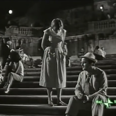 Patrizia Bini et Riccardo Fellini dans Città di notte - Leopoldo Trieste - Trionfalcine 1956-58