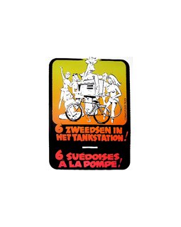 Six Suédoises à la pompe (Filles sans voiles)