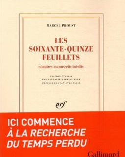 Les soixante-quinze feuillets et autres manuscrits inédits – Marcel Proust - chronique du livre