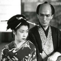 Kinuyo Tanaka et Minosuke Bando dans Utamaro o meguru gonin no onna (Mizoguchi 1946)