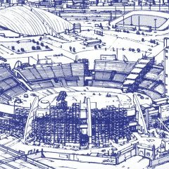 Le stade olympique de Neo-Toko dans le deuxième tome