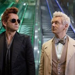 Crowley (D. Tennant) et Aziraphale (M. Sheen)