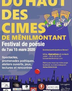 Festival du Haut des cimes de Ménilmontant - festival de poésie