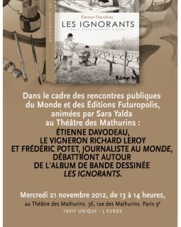 Les rencontres publiques du Monde/Futuropolis : « Les ignorants »