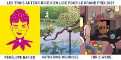 Pénélope Bagieu, Catherine Meurisse et Chris Ware finalistes du Grand Prix d'Angoulême 2021 ! 