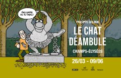Du 26 mars au 9 juin 2021, le Chat déambule sur les Champs-Elysées