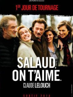 Johnny Hallyday et Eddy Mitchell en tournage sous la direction de Claude Lelouch