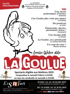 Louise Weber dite La Goulue, au théâtre Essaïon - Chronique du spectacle et rencontre avec Delphine Grandsart