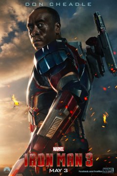Nouvelle affiche pour Iron Man 3 : Don Cheadle en War machine 